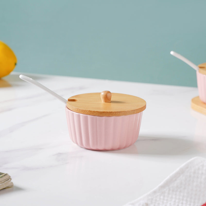 Berry Blush Pink Spice Jar Set Of 3 - Jar