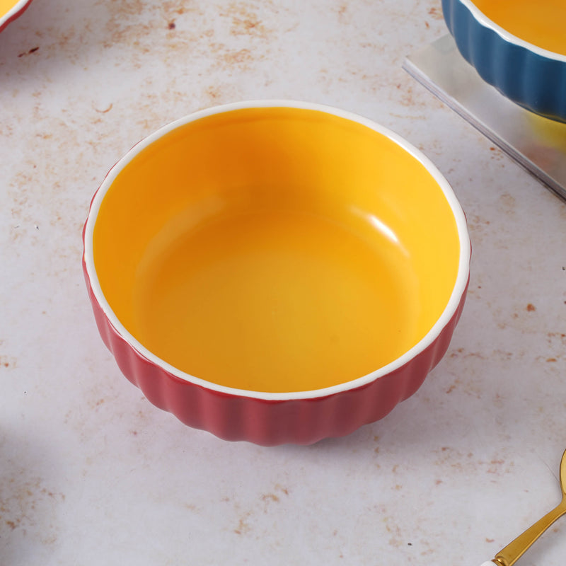 Chrome Salad Bowl 550 ml - Bowl,ceramic bowl, snack bowls, curry bowl, popcorn bowls | Bowls for dining table & home decor