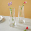Cylindrical Rustic Vase - Glass flower vase for home decor, office and gifting | Room decoration items