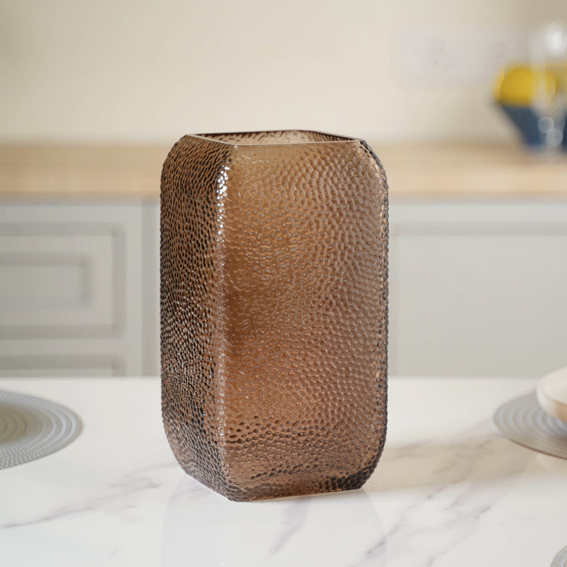 Art Deco Vase Large - Glass flower vase for home decor, office and gifting | Home decoration items