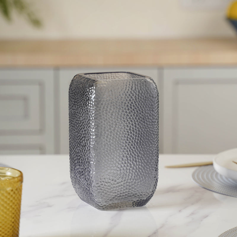 Art Deco Vase Small - Glass flower vase for home decor, office and gifting | Home decoration items