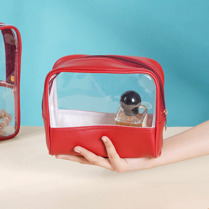 Red Travel Kit Set of 4