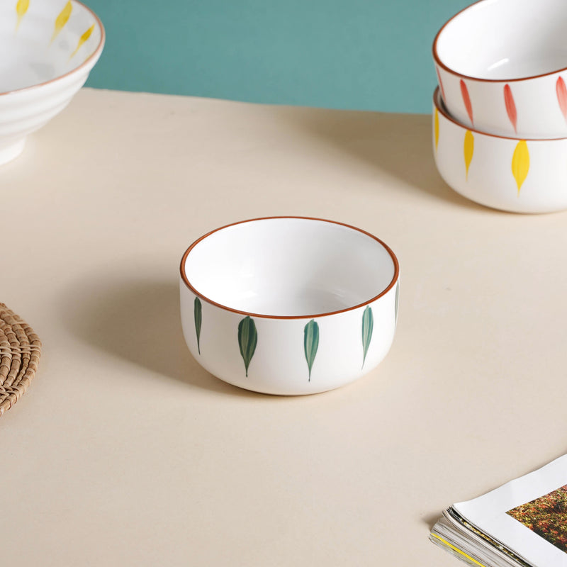 Teardrop Green 21 Piece Dinner Set For 6