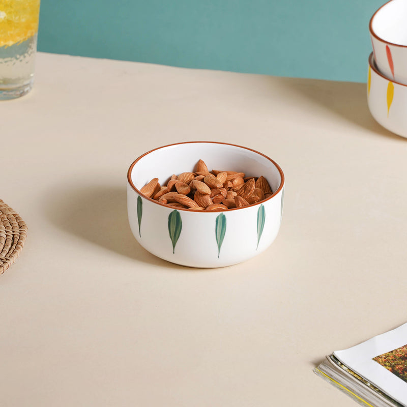 Teardrop Ceramic Soup Bowl Green - Bowl, soup bowl, ceramic bowl, snack bowls, curry bowl, popcorn bowls | Bowls for dining table & home decor