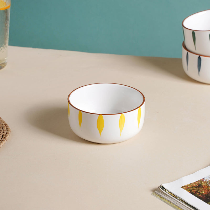 Teardrop Yellow 21 Piece Dinner Set For 6