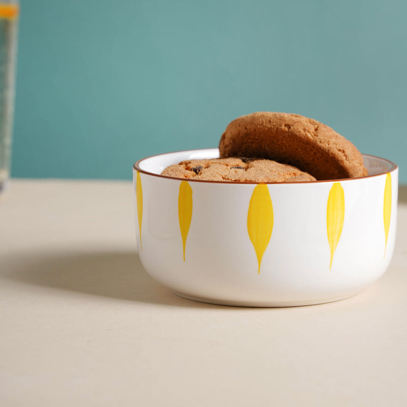 Teardrop Ceramic Soup Bowl Yellow - Bowl, soup bowl, ceramic bowl, snack bowls, curry bowl, popcorn bowls | Bowls for dining table & home decor