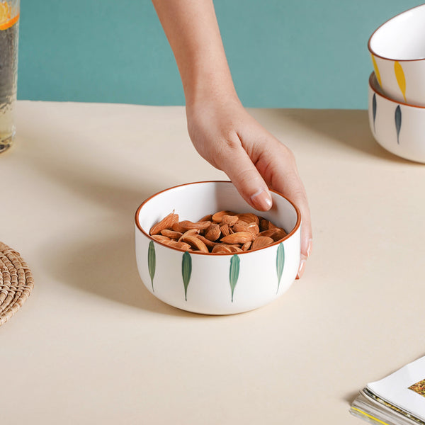 Teardrop Ceramic Soup Bowl Green - Bowl, soup bowl, ceramic bowl, snack bowls, curry bowl, popcorn bowls | Bowls for dining table & home decor
