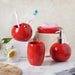 Fire Engine Red Ceramic Bath Set