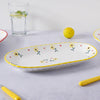 Long Plate with Design - Ceramic platter, serving platter, fruit platter | Plates for dining table & home decor