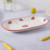 Long Plate with Design - Ceramic platter, serving platter, fruit platter | Plates for dining table & home decor