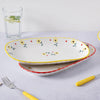 Long Plate with Design - Ceramic platter, serving platter, fruit platter | Plates for dining table & home decor
