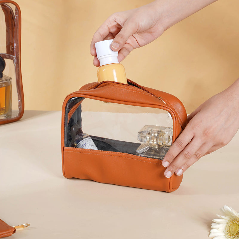 Brown Travel Kit Set of 4