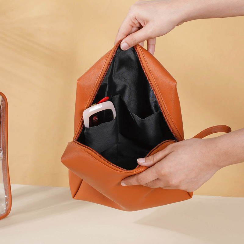 Brown Travel Kit Set of 4