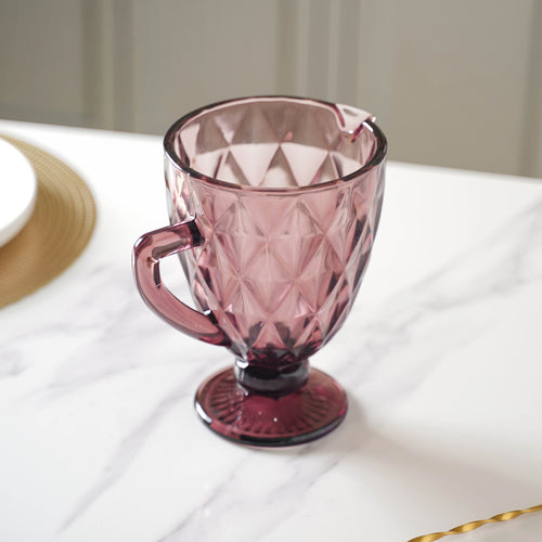Purple Glass Juice Jug - Water Jug, glass jug, juice jug | Jug for Dining table & Home decor
