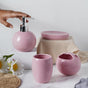 Complete Set of Ceramic Bath Accessories Pink