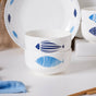 White Fish Pattern 16 Piece Crockery Set For 4