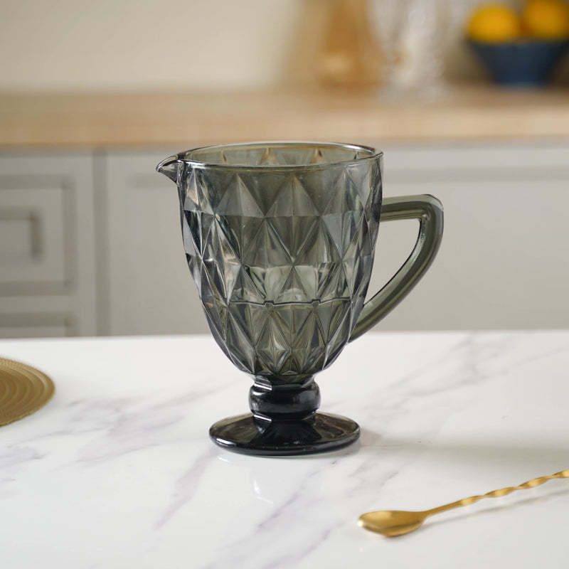 Ash Glass Juice Jug - Water Jug, glass jug, juice jug | Jug for Dining table & Home decor