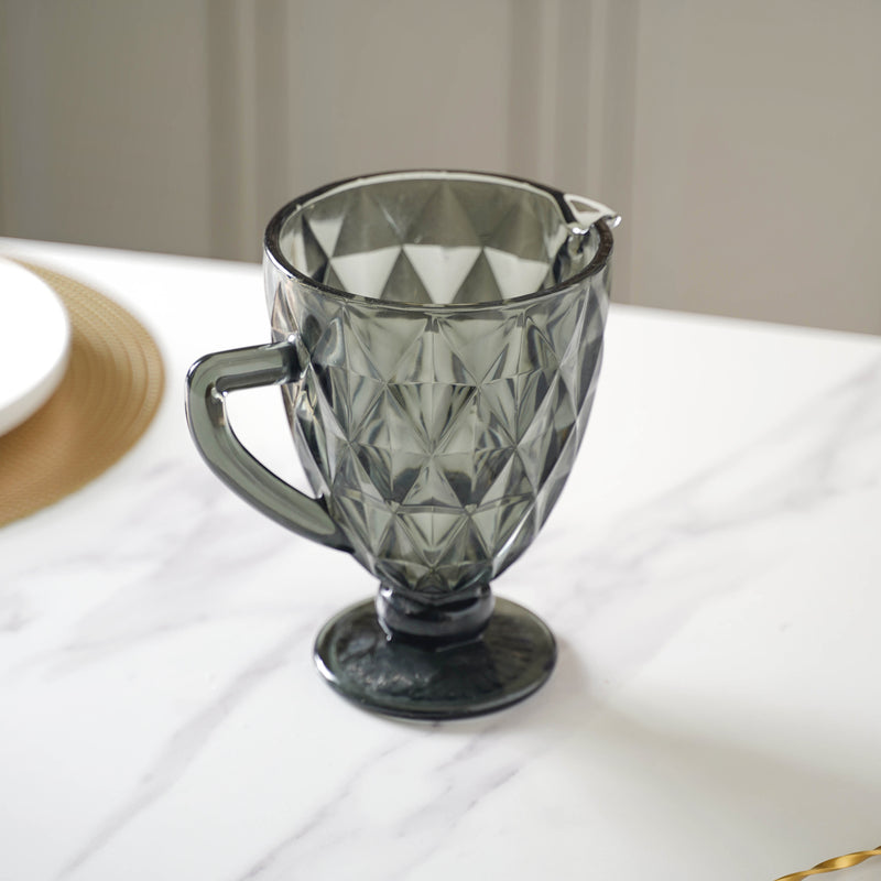 Ash Glass Juice Jug - Water Jug, glass jug, juice jug | Jug for Dining table & Home decor