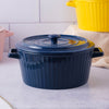 Ceramic Stew Pot - Serving bowl with lid, ceramic bowls with lids, noodle bowl, oven bowl, cooking bowls, bowl with handle | Bowls for dining table & home decor