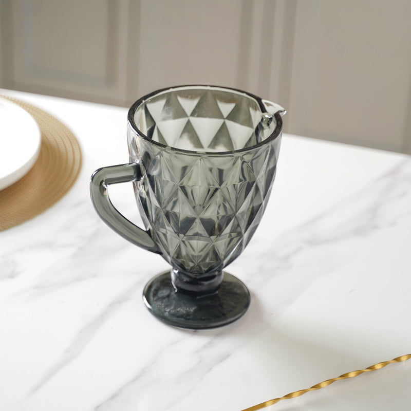 Ash Glass Juice Jug - Water Jug, glass jug, juice jug | Jug for Dining table & Home decor