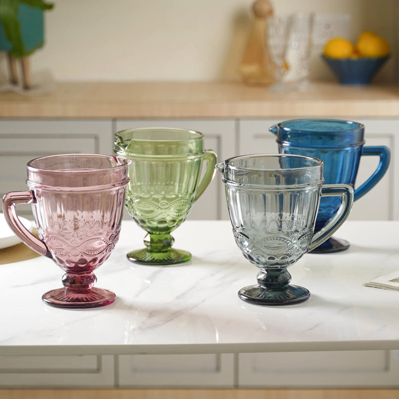 Aqua Blue Juice Pot - Water Jug, glass jug, juice jug | Jug for Dining table & Home decor