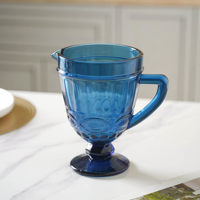 Aqua Blue Juice Pot - Water Jug, glass jug, juice jug | Jug for Dining table & Home decor