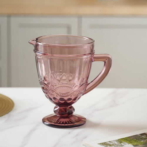 Mauve Orchid Juice Jug - Water Jug, glass jug, juice jug | Jug for Dining table & Home decor