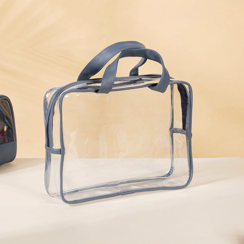 Bluish Grey Travel Kit Set of 4