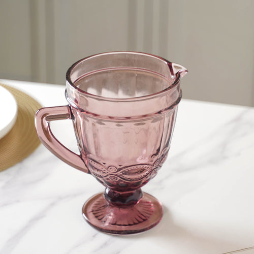 Mauve Orchid Juice Jug - Water Jug, glass jug, juice jug | Jug for Dining table & Home decor