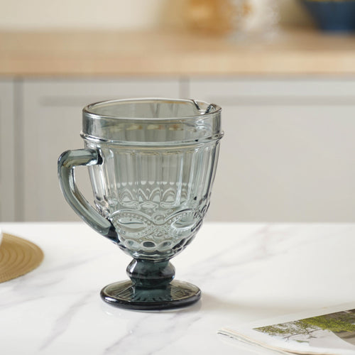 Grey Glass Juice Jug - Water Jug, glass jug, juice jug | Jug for Dining table & Home decor