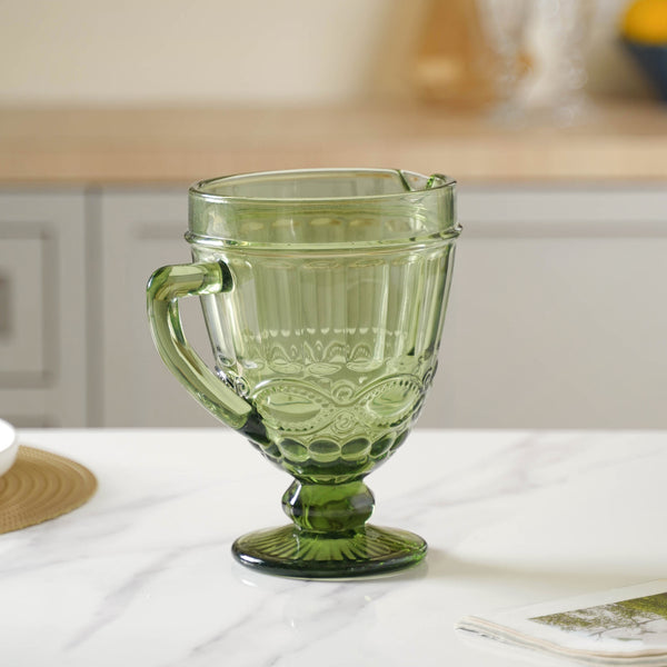 Green Juice Pot - Water Jug, glass jug, juice jug | Jug for Dining table & Home decor