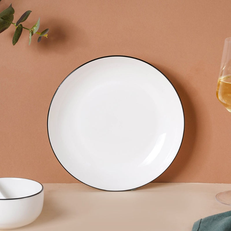 White 16 Piece Pasta Set For 4