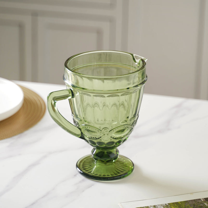 Green Juice Pot - Water Jug, glass jug, juice jug | Jug for Dining table & Home decor