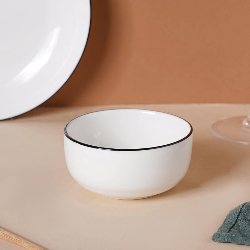 White 16 Piece Pasta Set For 4