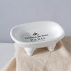 White Curlicues Bath Set