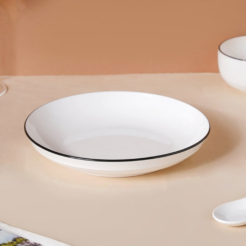 White 16 Piece Pasta Set For 4