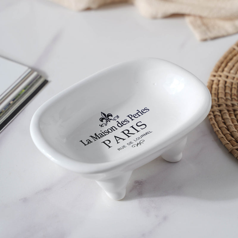White Curlicues Bath Set