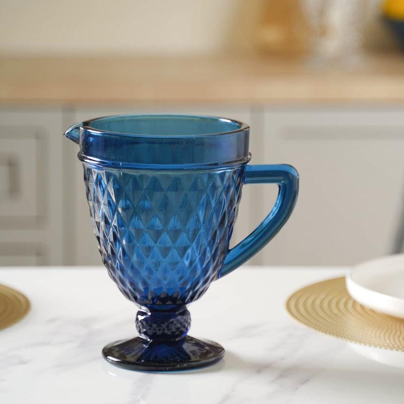 Blue Fancy Juice Jug - Water Jug, glass jug, juice jug | Jug for Dining table & Home decor