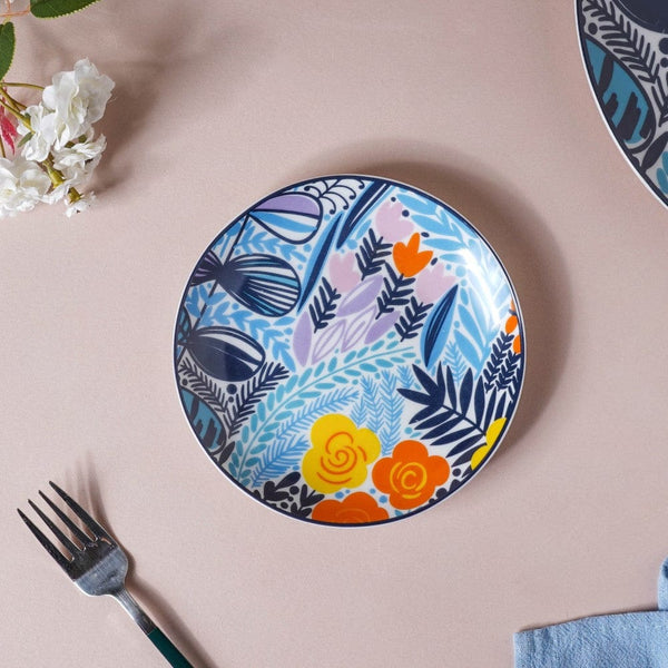 Spring Printed Ceramic Dessert Plate 6 Inch - Serving plate, small plate, snacks plates | Plates for dining table & home decor