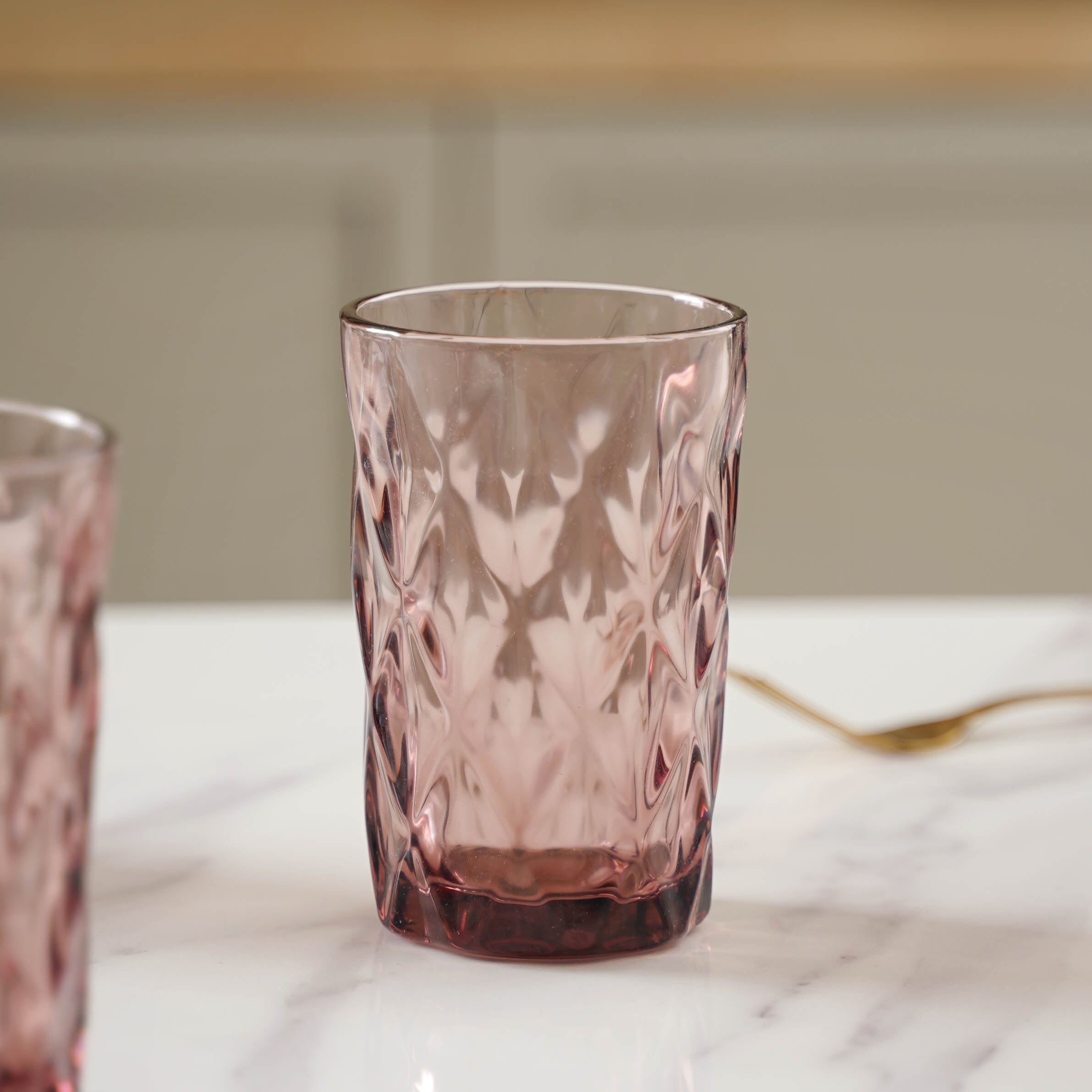 Purple Drinking Glass Set of 4