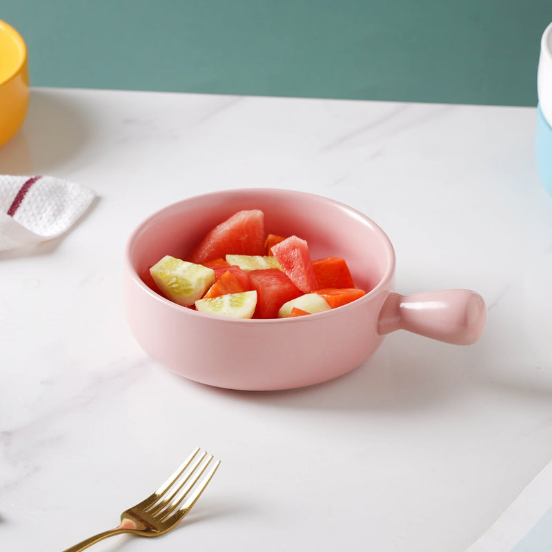 Candyfloss Baking Pan With Handle - Ceramic bowl, salad bowls, snack bowls | Bowls for dining table & home decor