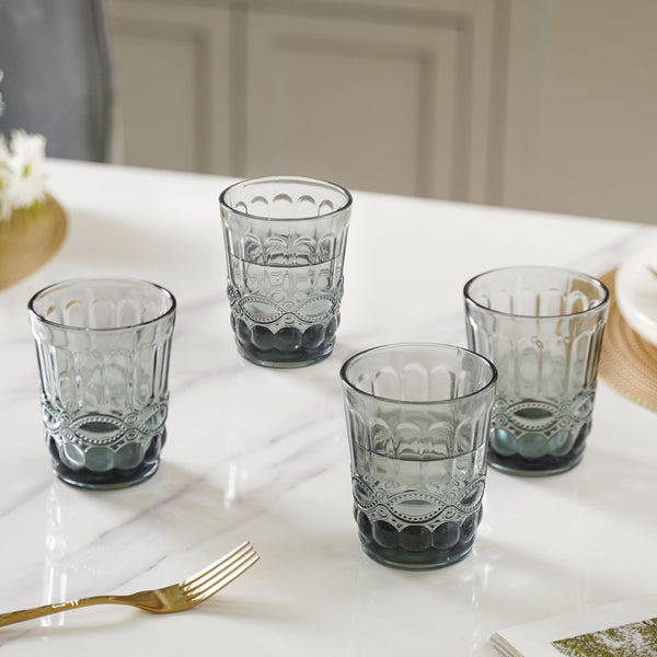 Crystal Glass Water Cup Set of 4
