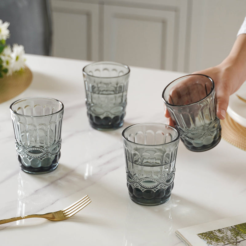 Crystal Glass Water Cup Set of 4
