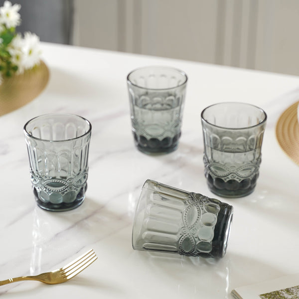Crystal Glass Water Cup Set of 4