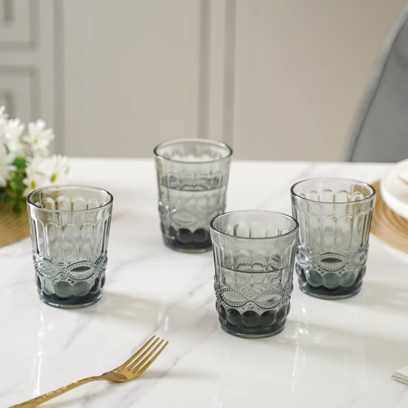 Crystal Glass Water Cup Set of 4
