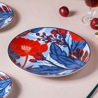 Poppy Multicolour Printed Ceramic Dinner Plate 10 Inch