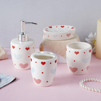 Little Hearts Ceramic Bath Set