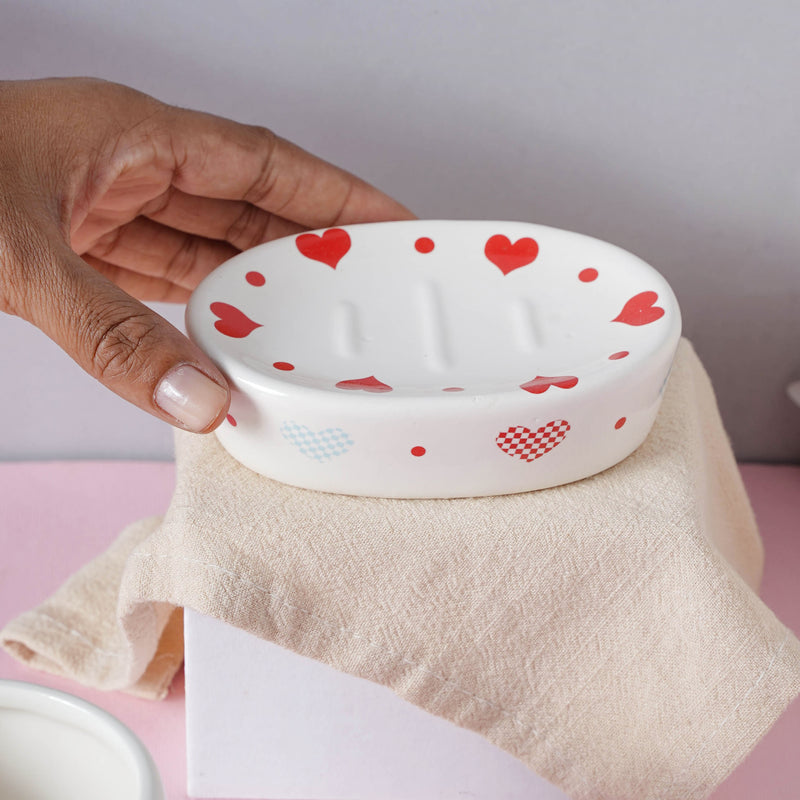 Little Hearts Ceramic Bath Set