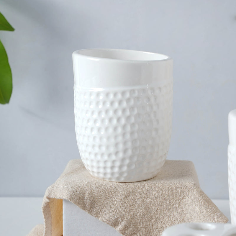 White Ceramic Bathroom Accessories Set