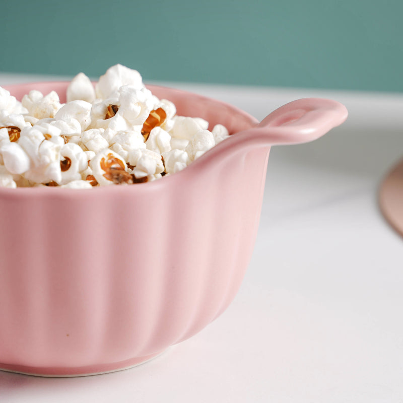 Pink Sherbet Scallop Bowl 250 ml - Bowl,ceramic bowl, snack bowls, curry bowl, popcorn bowls | Bowls for dining table & home decor